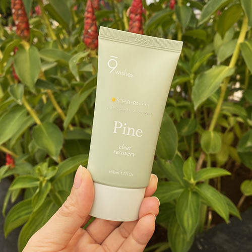 Review kem chống nắng 9 Wishes Pine Lightweight Sunscreen